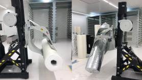 Cascade 13H Paper Roll Clamps used in a clean room for the Automotive Industry.